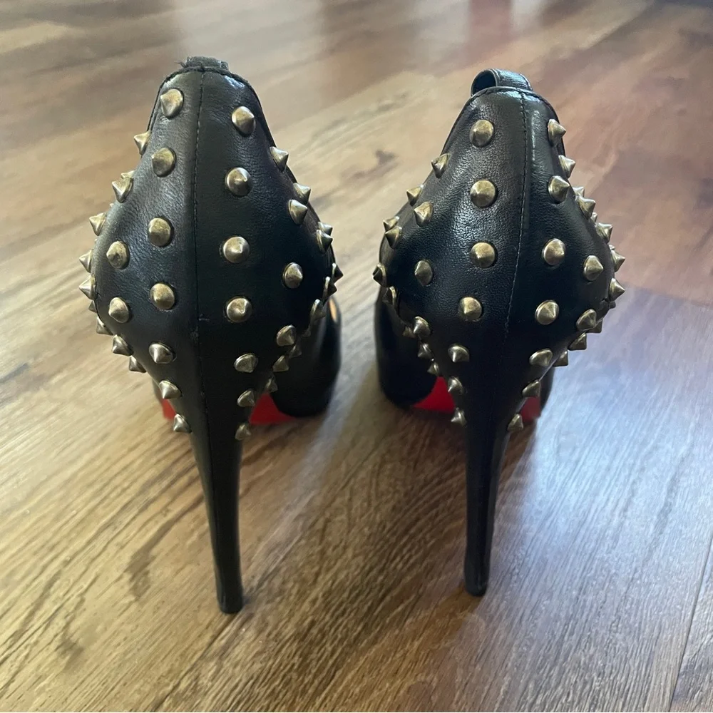 Christian Louboutin spiked rock goth rebel heels 41 1/2 - Picture 2 of 11